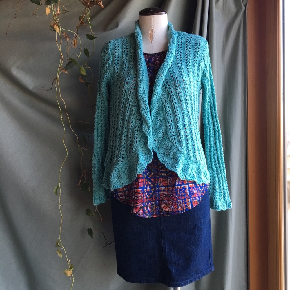 Aquamarine Crochet Sweater from Chile ✨🇨🇱✨